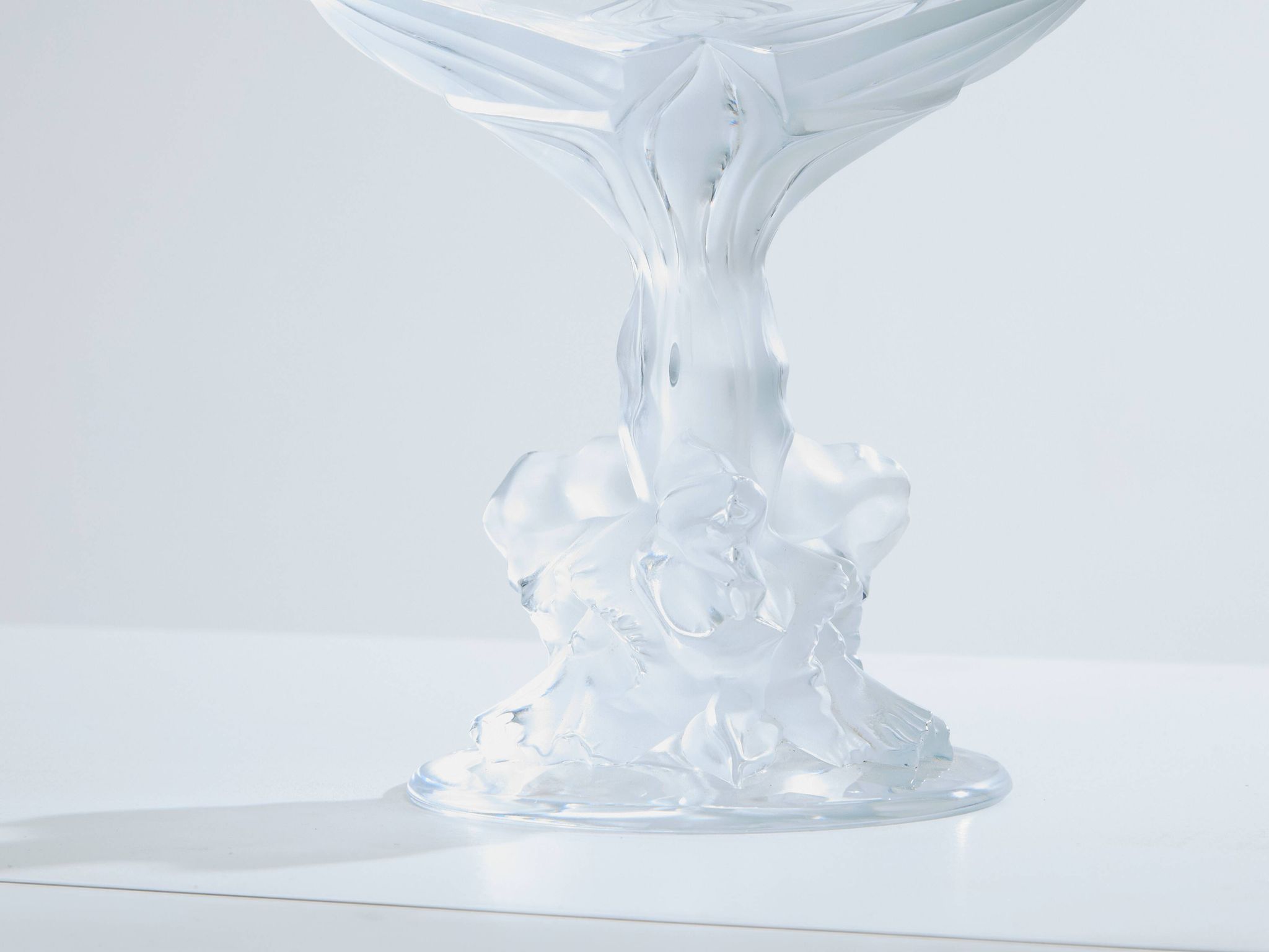 Large Lalique Plumeria crystal bowl circa 1980