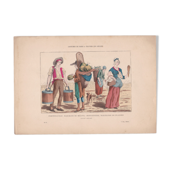 Une illustration image costumes de Paris  planche d'époque 1876 à 1880 environ  éditeur  F. Roy