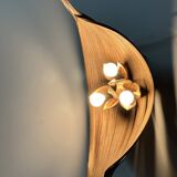 Vintage 70'S banana leaf wall lamp