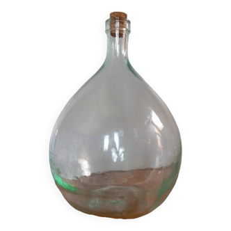 Dame-Jeanne, vintage carboy 6 liters transparent blown glass