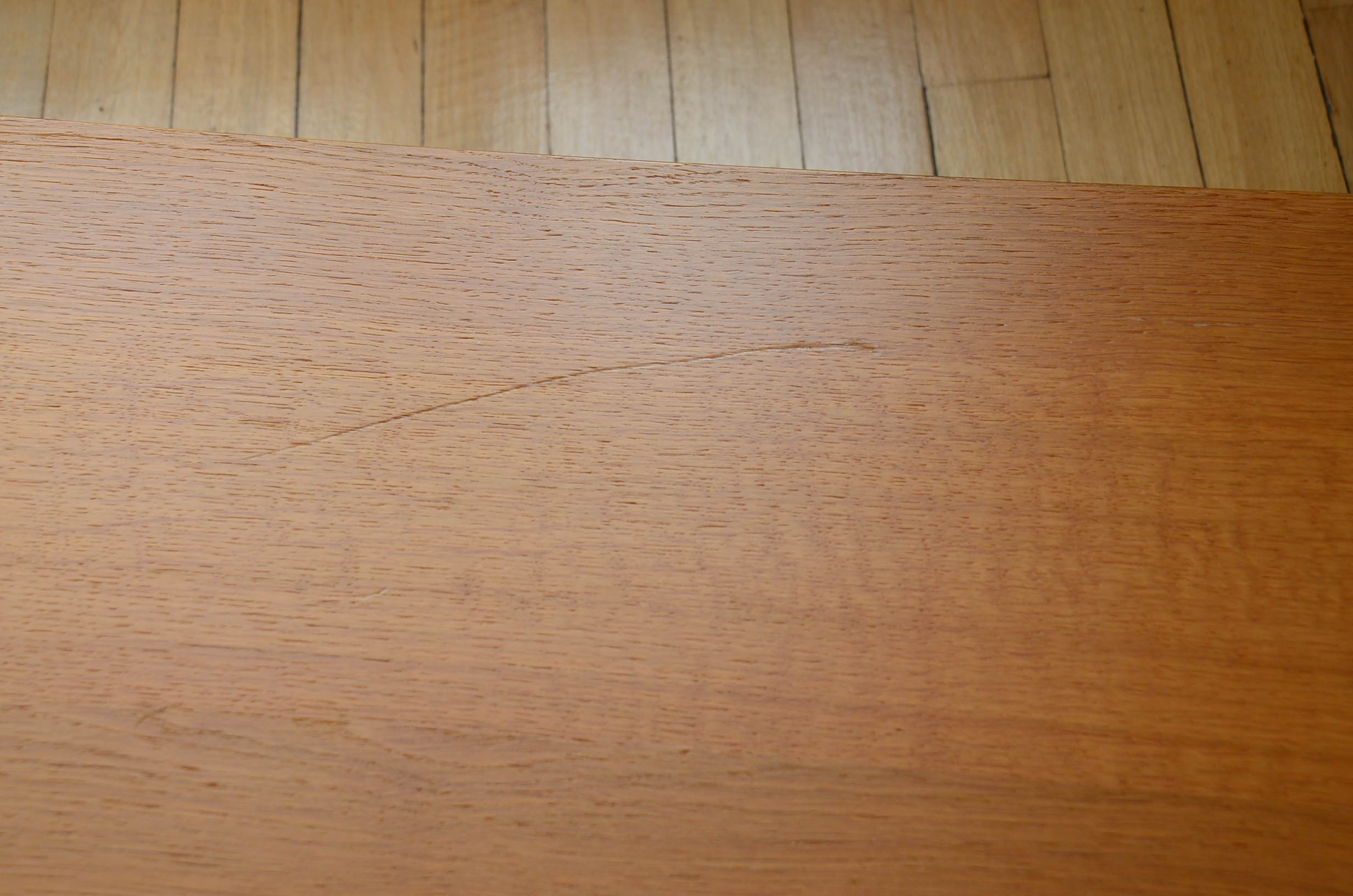 Coffee table Ecart International by Andrée Putman model "crossing" oak wood