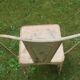 Set of 3 early 20th century patinated Tolix inspired bistro garden stacking chairs