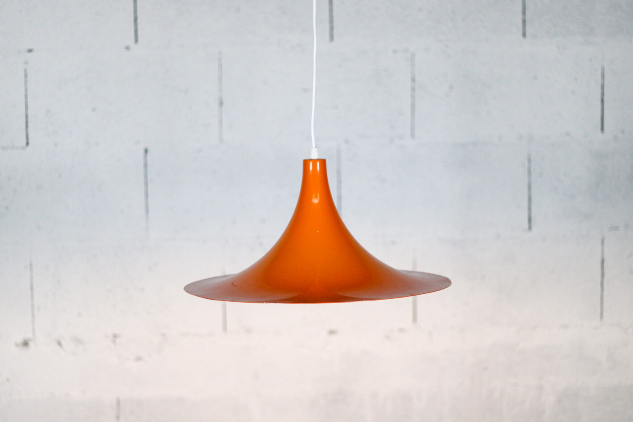 Vintage orange pendant lamp, 70's
