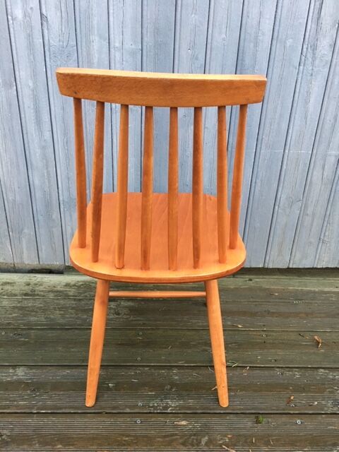 Vintage Scandinavian blond beech chairs.