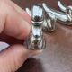 Set of 6 vintage silver-plated swan knife rests