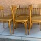 Set of 6 vintage 1960s bistro chairs