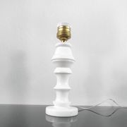 Vintage lamp base in white marble