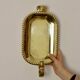 Pair of Swedish brass wall sconces from the mid-century.