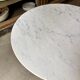 Table d'appoint, basse Eero Saarinen en marbre gris et pied tulipe noir ⌀ 51 cm