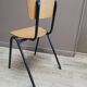 Steel chair wood foot design compass Scandinavian vintage 60 70