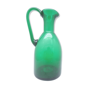 Vase pichet vert en verre