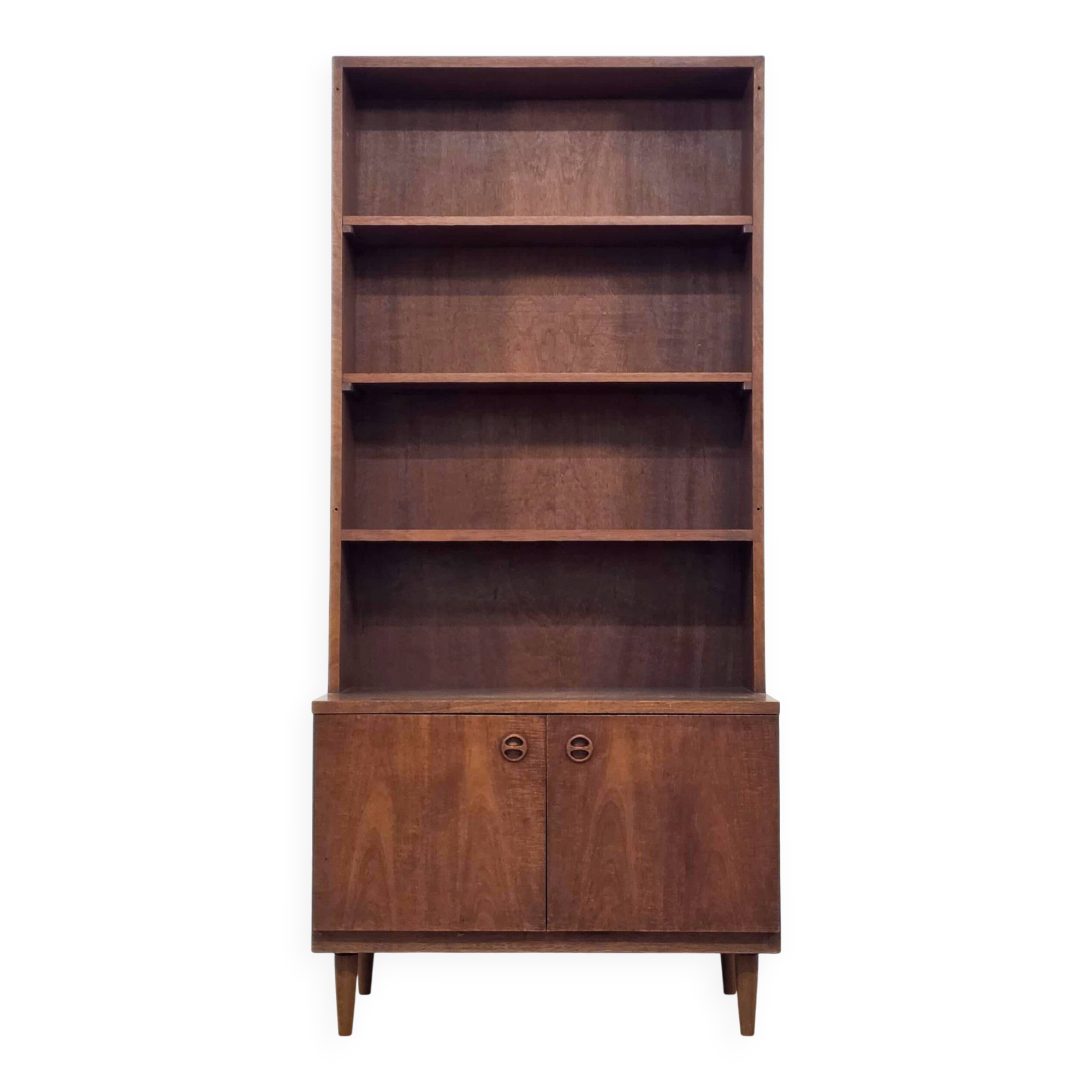 Scandinavian solid wood bookshelf, Mid-Century style, 1960s