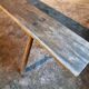 Antique primitive oak bench – Circa 1900, Allier region, France