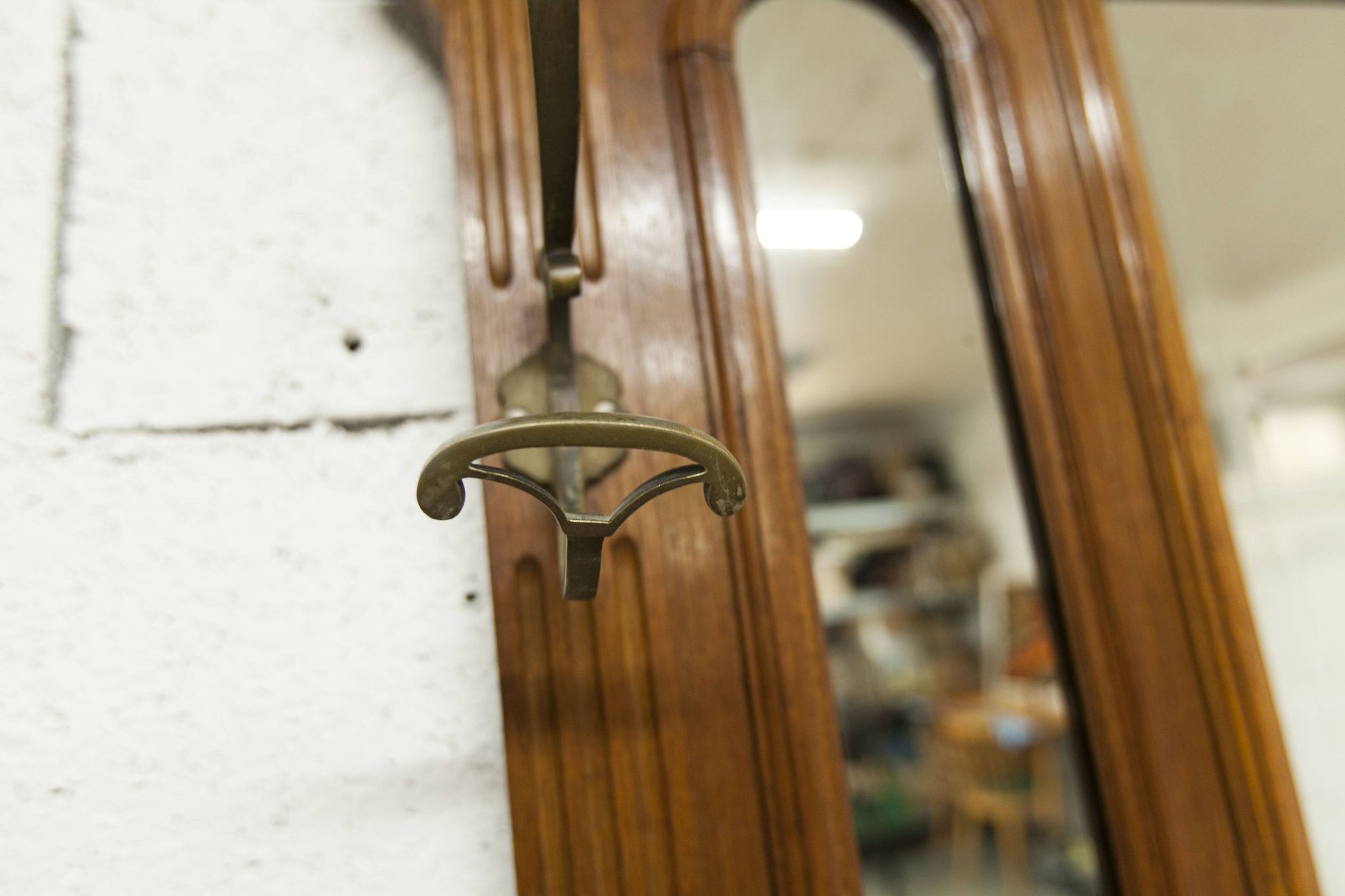 Napoleon III style walnut wardrobe, late 19th century, 3 mirrors, marble top, 8 coat hooks
