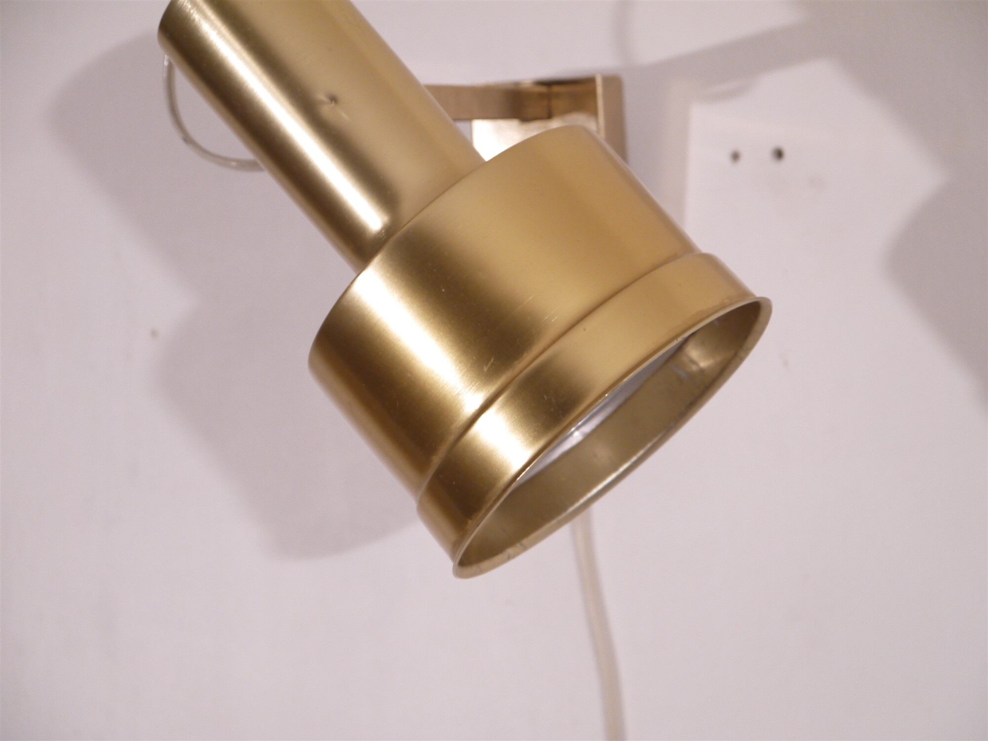 Scandinavian vintage brass wall light