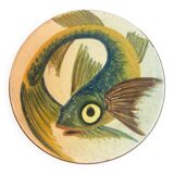Catalan ceramic dish puigdemont fish earth enamel varnished fish