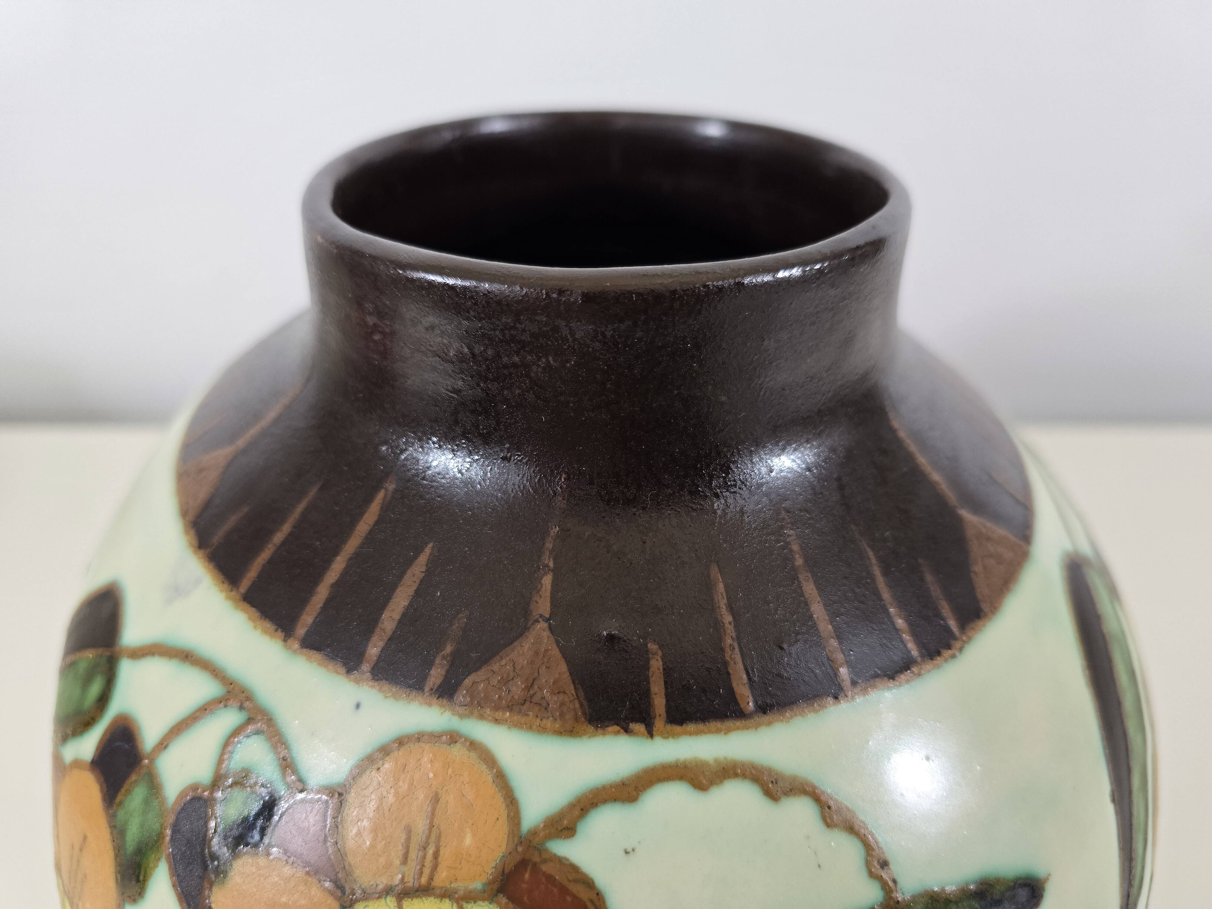 Art Deco vase by Charles Catteau for Boch Frères Keramis, model D1847