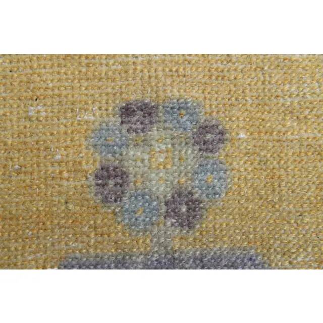 Vintage Turkish Oushak Handmade Wool Cotton Orange Area Rug 103x189