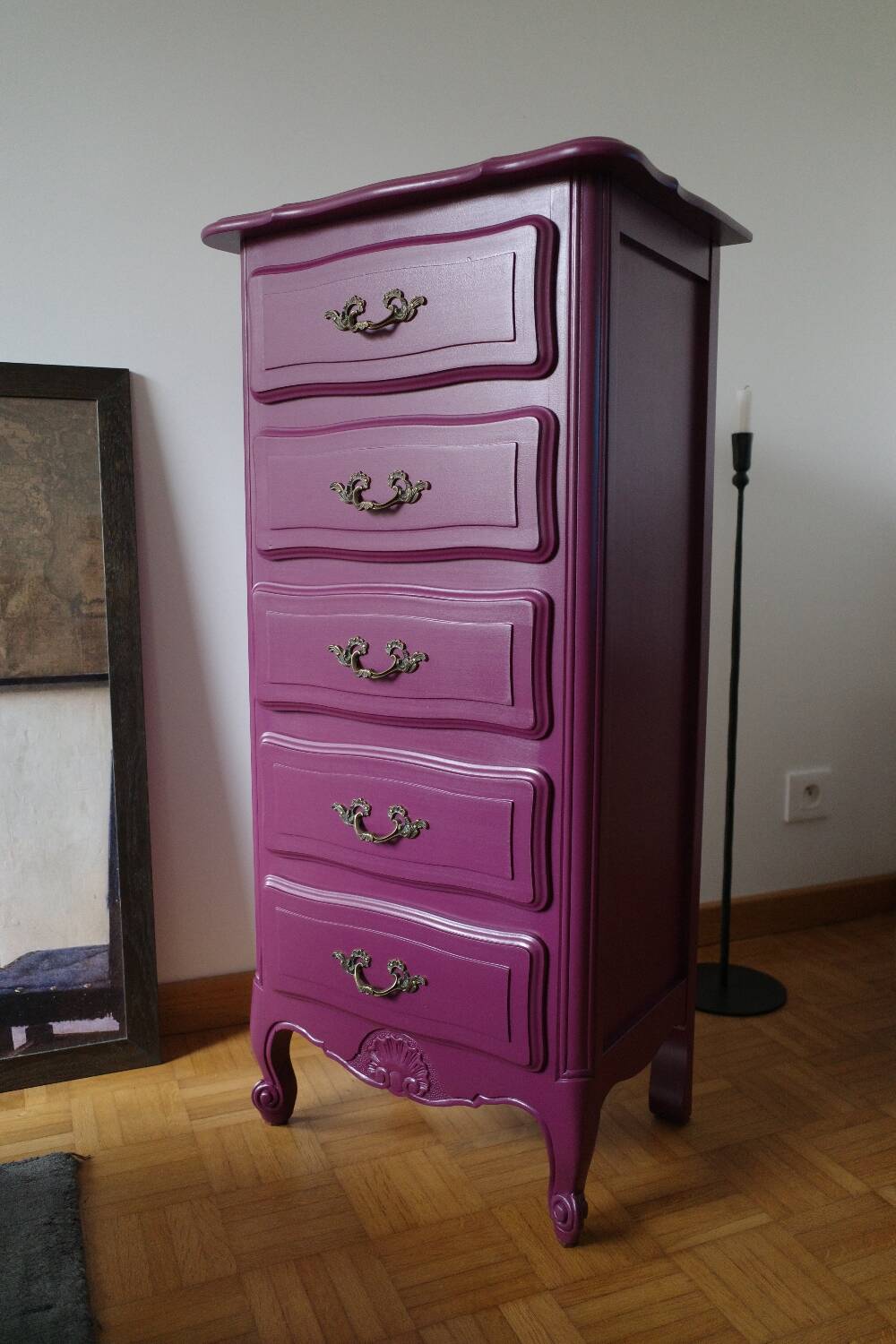 Vintage chest of drawers Seasonal Plum