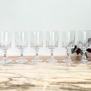 Lot de 6 verres à vin rouge cristal d'Arques modèle Louvre