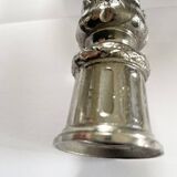 Antique silver-plated candlesticks in classic style