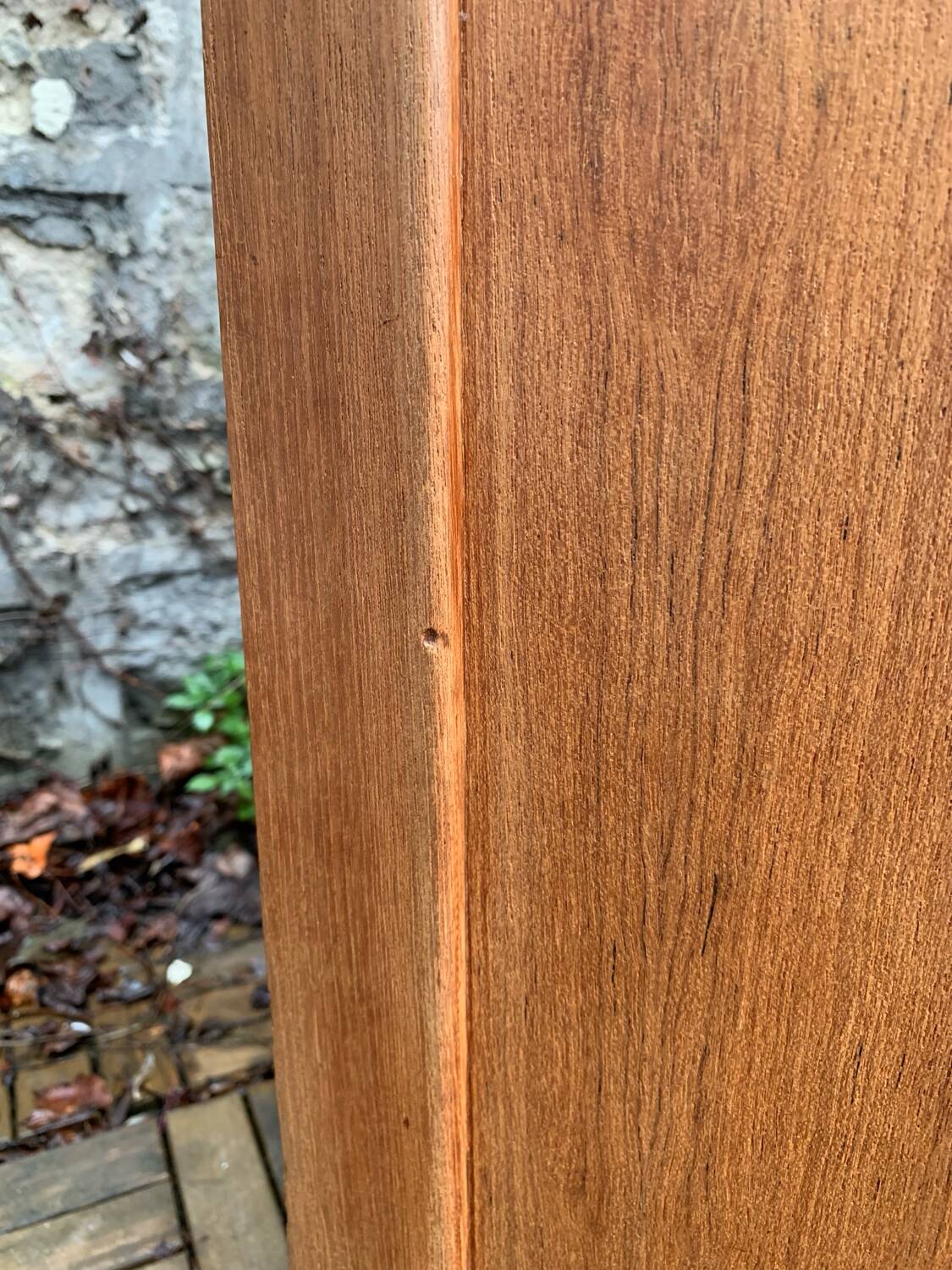 Vintage chest of drawers in solid raw wood from 1950