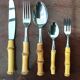 Housewife of cutlery with bamboo sleeves 30 pieces