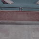 Black metal and rattan bed frame
