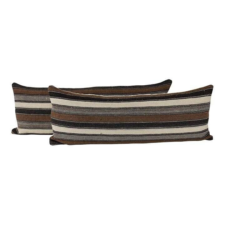 Set of 2 vintage kilim cushion covers 46x114 cm