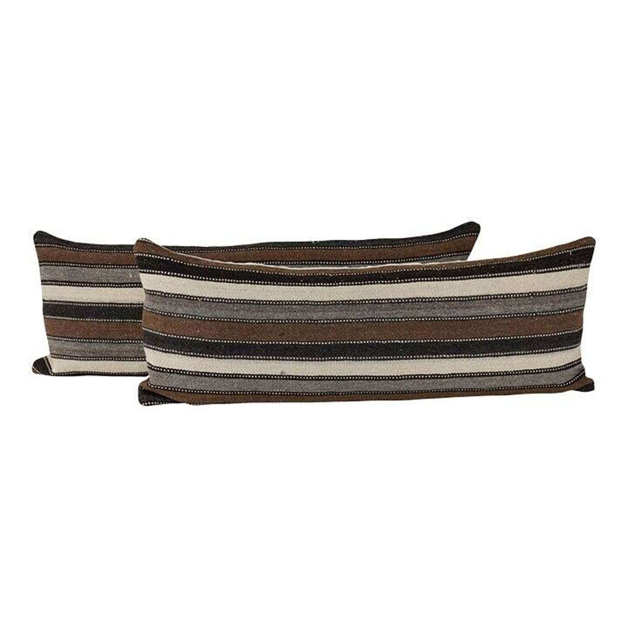Set of 2 vintage kilim cushion covers 46x114 cm