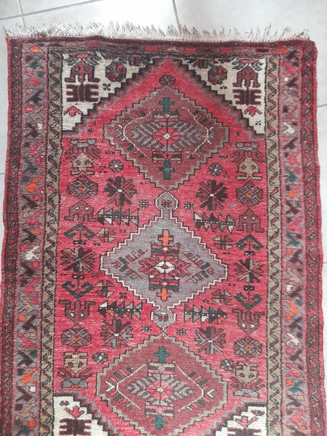 Superb Authentic Turkish Carpet – Hand-Knotted – 1960s – 142 x 93 cm