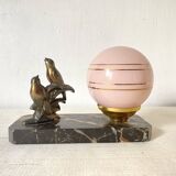 Art deco night light lamp Birds