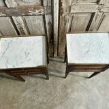 Pair of Louis XVI mahogany bedside tables