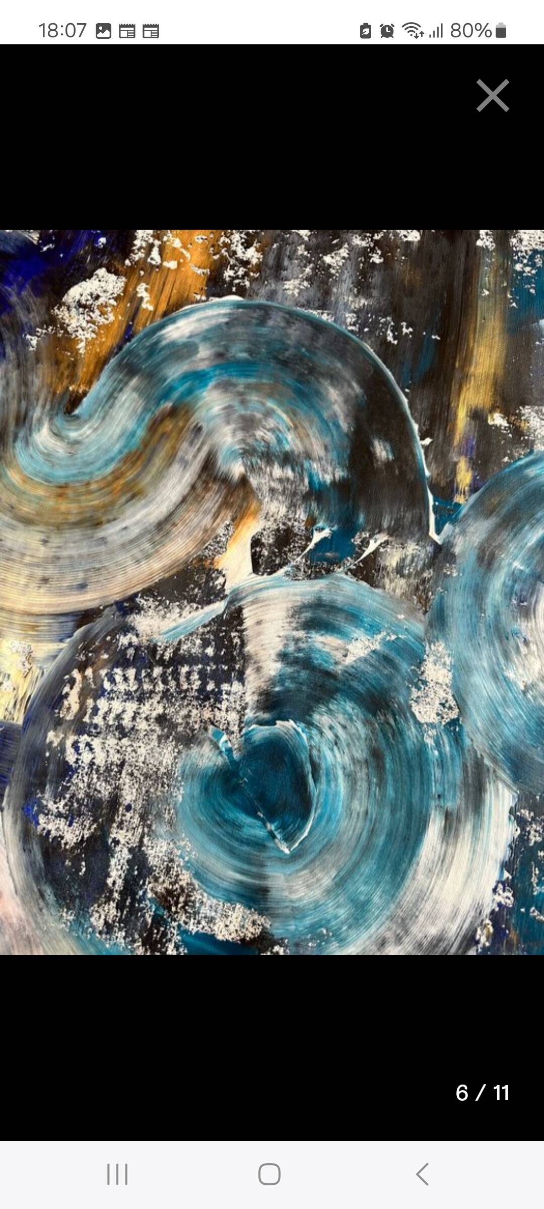 Large abstract painting XXL signed – 105 × 148 cm – Contemporary art