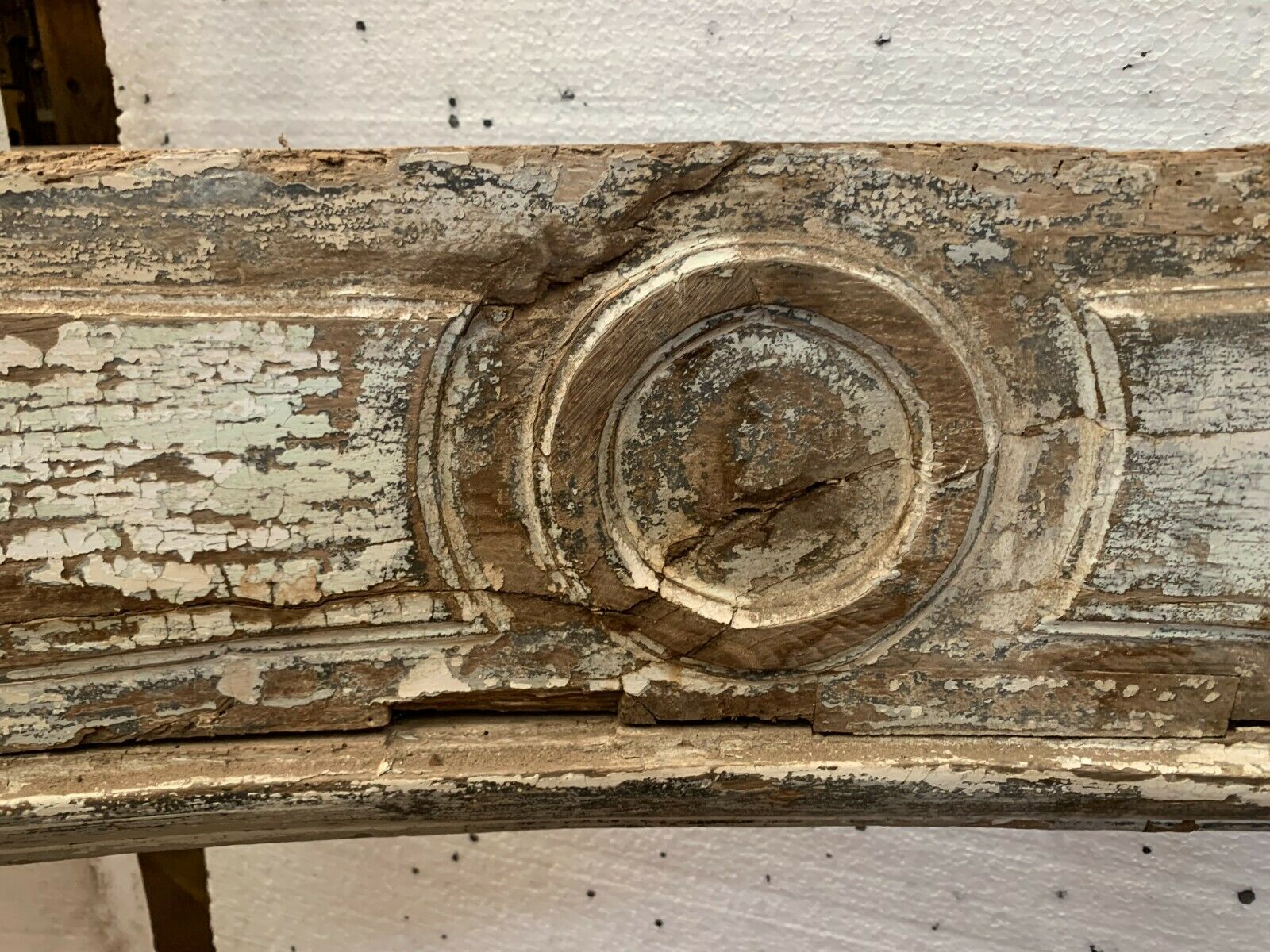 Facade of regency chimney in oak patinated 18th century chimney