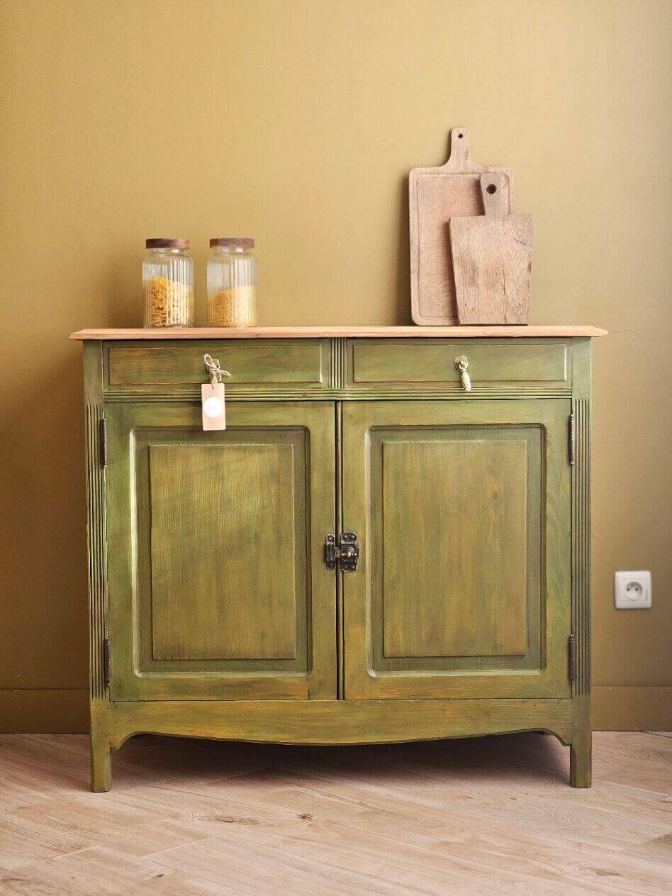 Renovated and distressed old buffet | Gaston