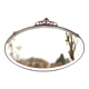 Art nouveau bronze mirror, art deco mirror, oval mirror, beveled mirror, wall decoration, mirror