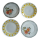 4 antique flat plates from Digoin and Sarreguemines