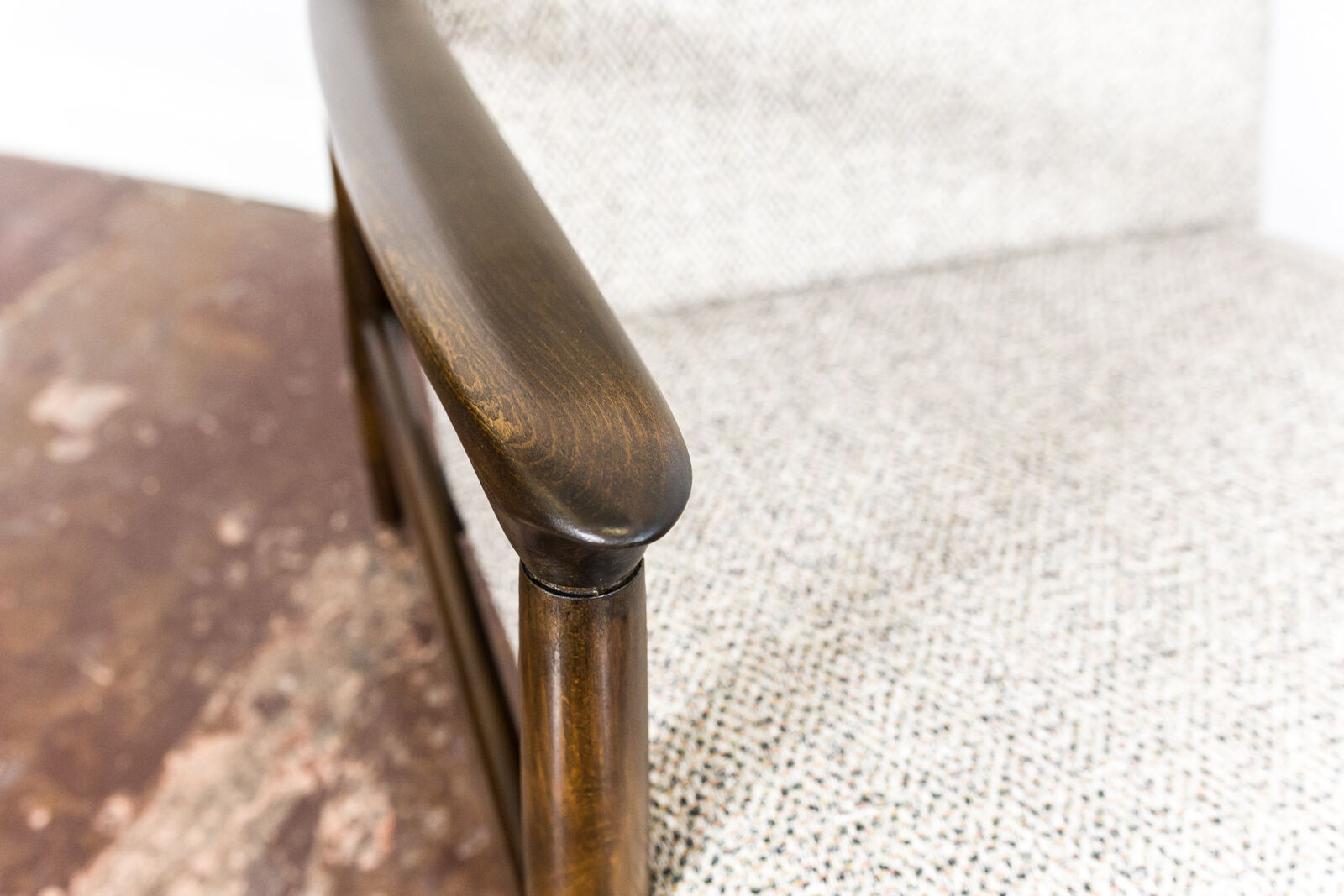 Gfm 64 back armchair with ottoman by edmund homa 1960's