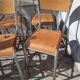 Lot of 6 vintage school chairs