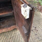 Buffet Louis XV ancien en chêne massif à 2 tiroirs et 2 portes