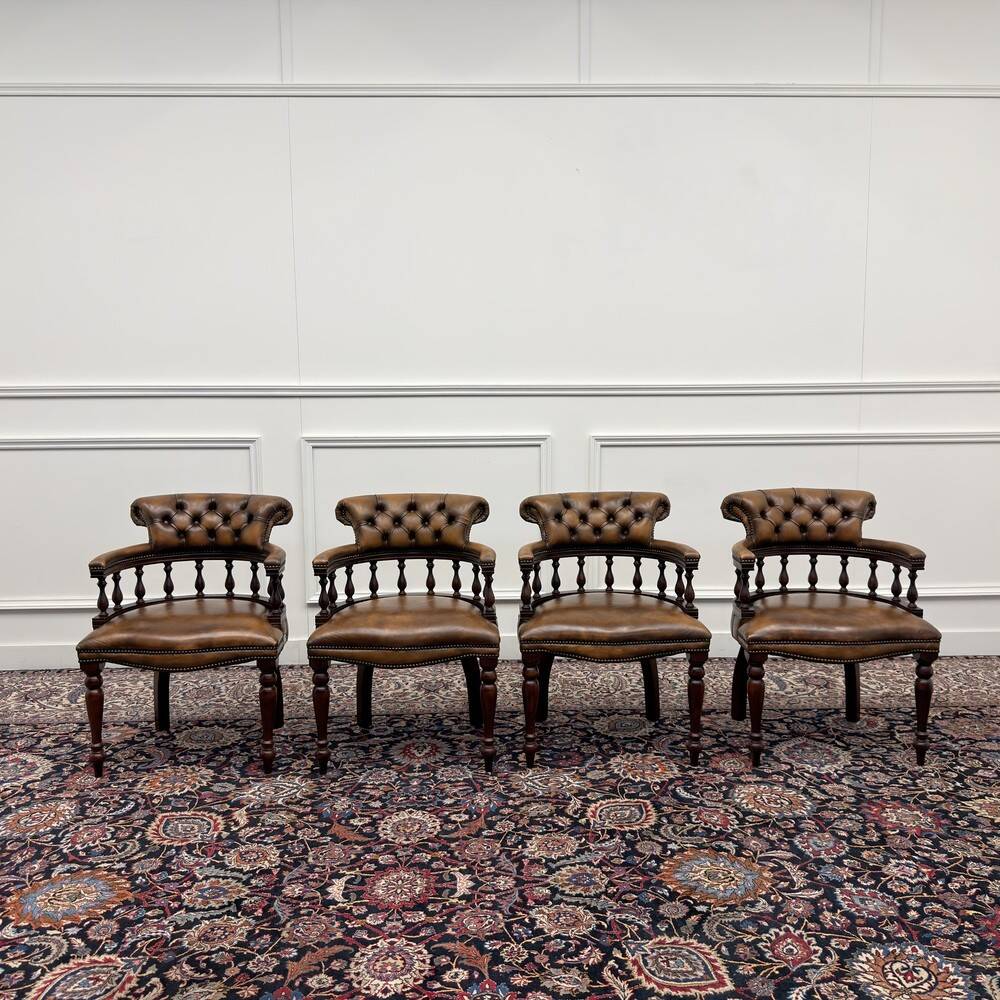 Set of Classic English Springvale Chesterfield Chairs