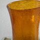 Large amber bubble glass vase from the 60s