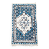 Tapis en tons de bleu et blanc 181x90cm