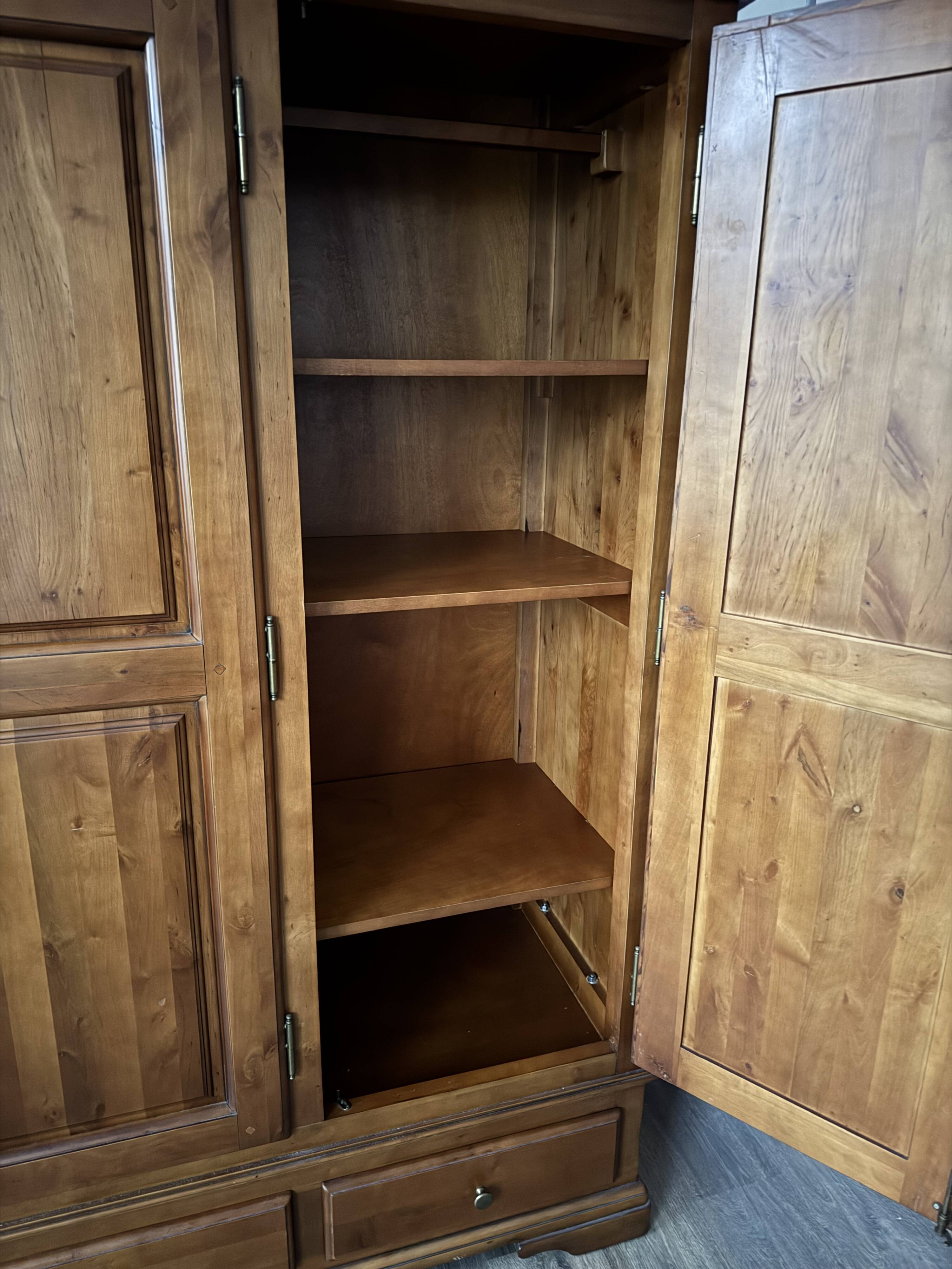Louis Philippe style cherry wood wardrobe