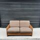 Sofa 2 places blond oak USA 1980