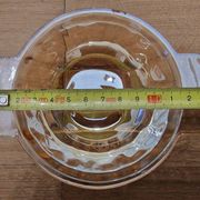 Huilor green cross glass bowls from the 1960s (sale x 5)