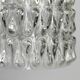 Pressed Crystal Glass Pendant Lamp with Tear Drop Pattern, Sweden, 1960s
