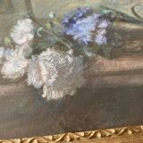 Pastel flower bouquet table