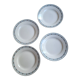 Lot n°2 de 4 assiettes plates bre pmps de Longwy